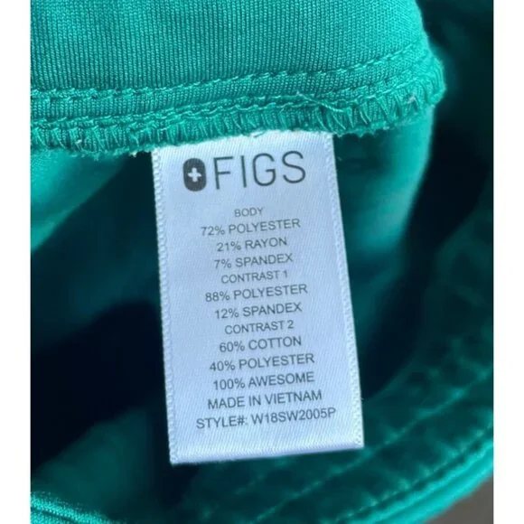 Figs Womens Hunter Green Zamora Jogger Scrub Pants Size M Technical Collection - Picture 7 of 8